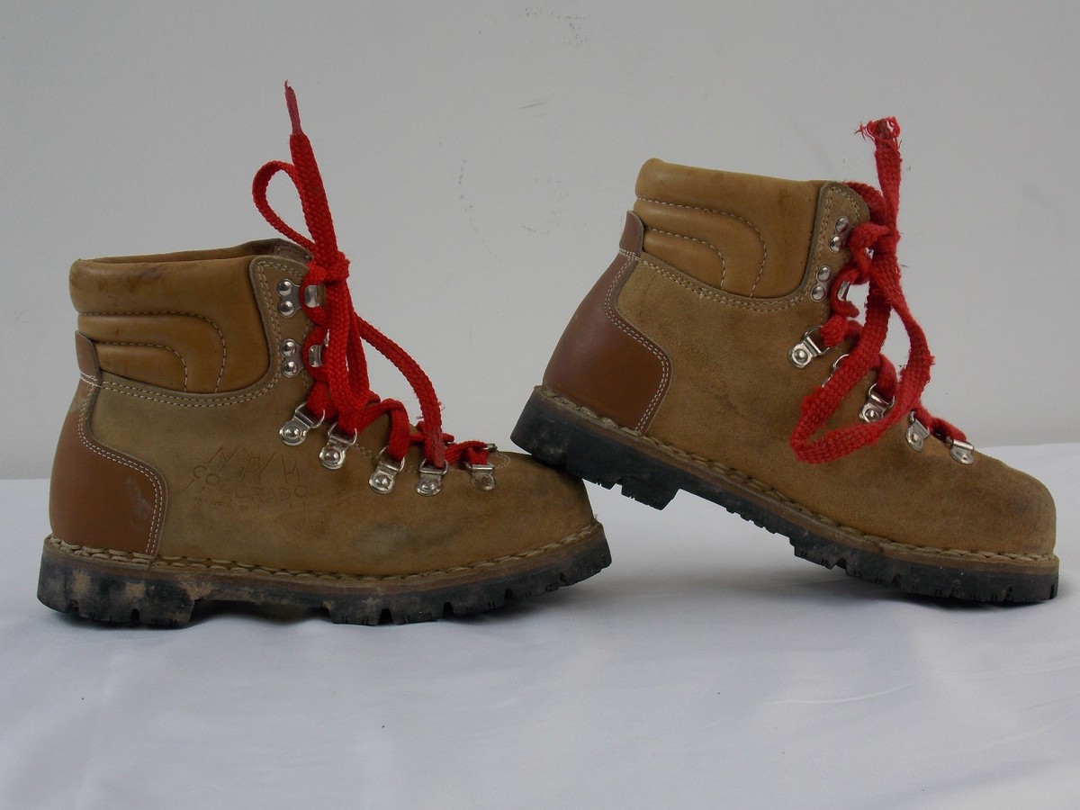 Vintage Kinney Shoes Colorado Hiking Boots Women's 5 Brown Leather