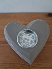 7 x WHOLESALE Wooden Heart Shaped Candle Holder Rustic Style Gisela Graham