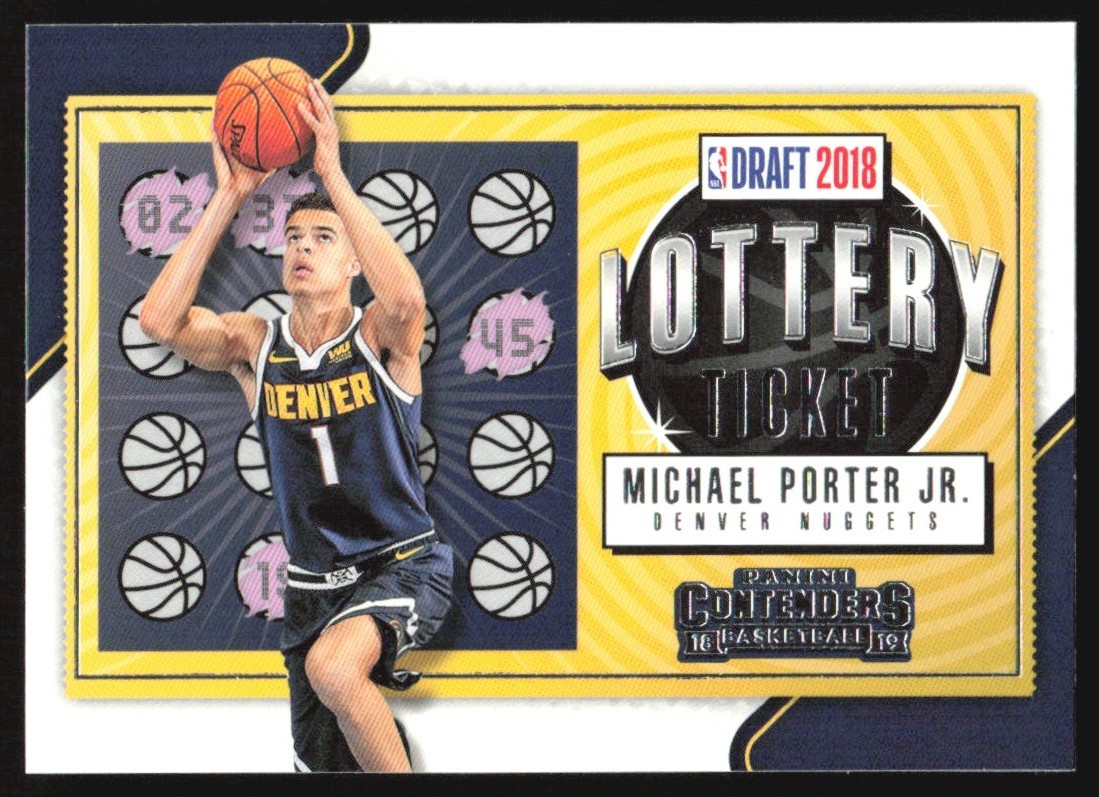 Michael Porter Jr. #14 Basketball Cards 2018 Panini Contenders Lottery Ticket trading card — raw and PSA graded price guide