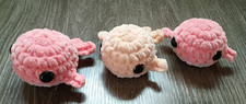 Set of 3 Crochet Handmade Amigurumi Whales