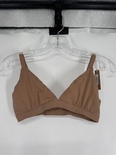 SKIMS Fits Everybody Triangle Bralette Bra Womens Medium Sienna Tan Wireless
