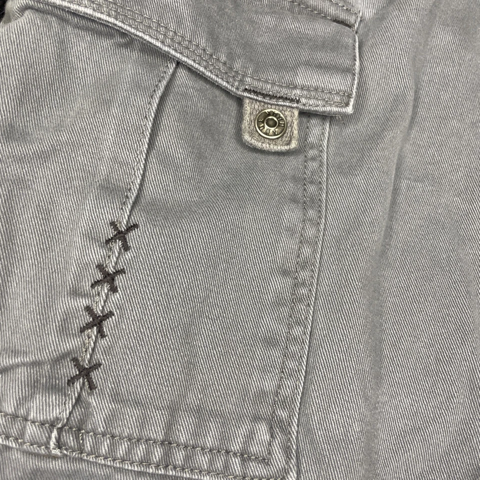 Pantalones cargo Hawk para hombre 40x32 grises utilitarios rave patín bolsillos a presión holgados años 90 de colección Foto 3 de 4