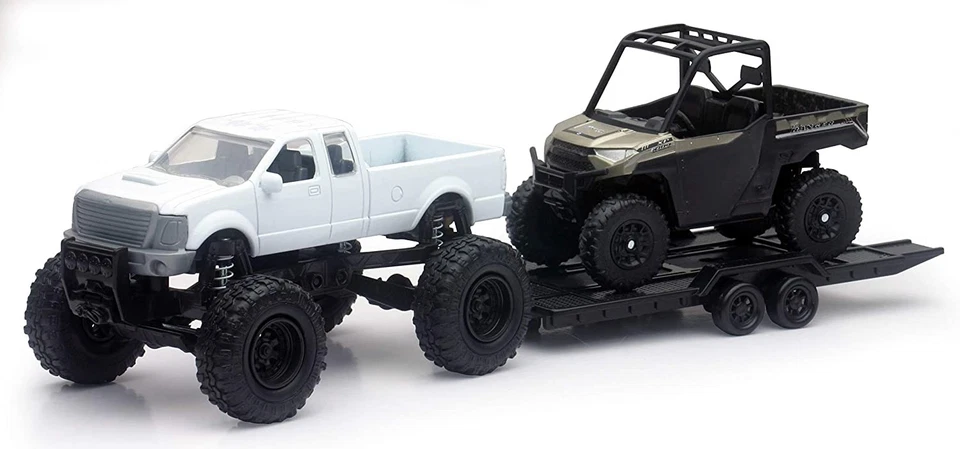 NEWRAY, 4x4 avec porte voiture et POLARIS Ranger XP1000 EPS, échelle 1/18, NE... - Photo 1/1