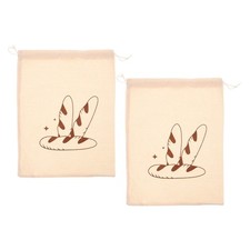  2 Pcs Sacs À Pain En Lin Réutilisables De Conservation Du Tissu Cordon