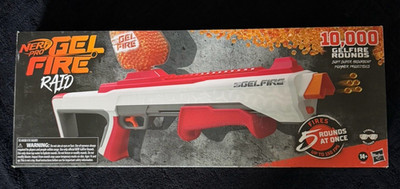 NERF Pro GelFire Raid Gel Blaster Rifle, 800-Round Hopper, Eyewear NEW