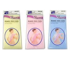 "Yellow,Pink,Blue" Venus Nylon Korea Beauty Skin Bath Wash Cloth Towel 3 pack