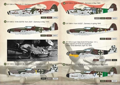 Impresión Escala 48-104 Calcomanía Avión 1:48 BF 109 K Parte 2 El Juego Completo 1,5 Hojas - Imagen 12 de 12