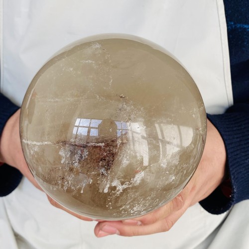 Natural Tea crystal Sphere quartz crystal energy 3040g eBay