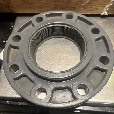 Ipex Schedule 80 Van Stone Threaded Flange Fitting 4'' PVCI F1970, NSF