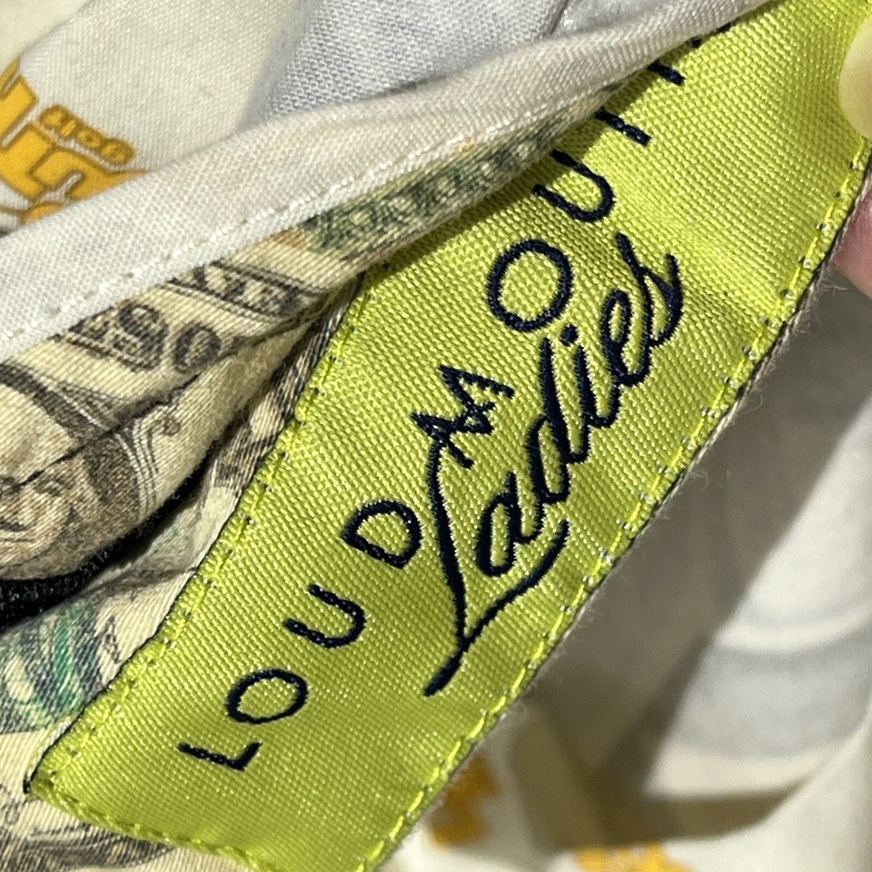 Vintage Loudmouth Ladies Shorts Money Dollar Bill Golf Summer Casual 10