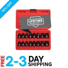 16-Piece Hex Driver Set Cr-Mo Steel SAE/Metric Low Profile Heavy Duty Case