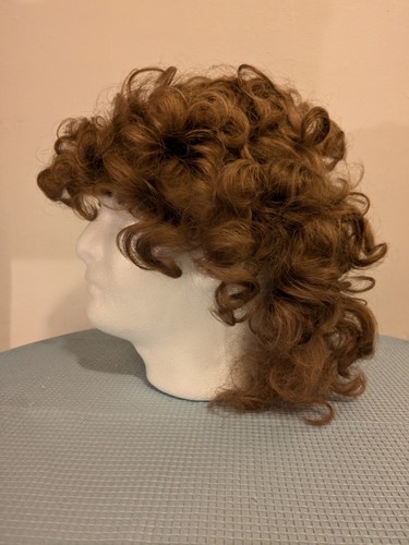 Vtg Auburn Curly '80s Style Kanekalon Wig Made In Korea - Picture 4 of 6