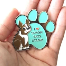 NEW - Simon Says Stamp - Stamptember 2021 Enamel Pin - I Love Simon ST0012 