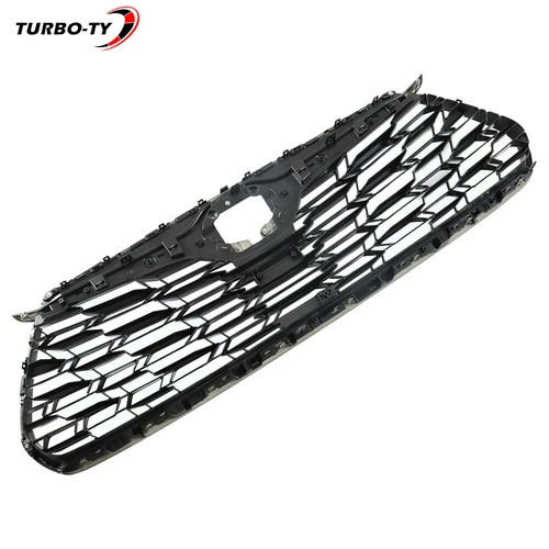 For 2020-2022 Toyota Highlander W/o Camera Hole Front Bumper Grille Gloss Black - Picture 5 of 14