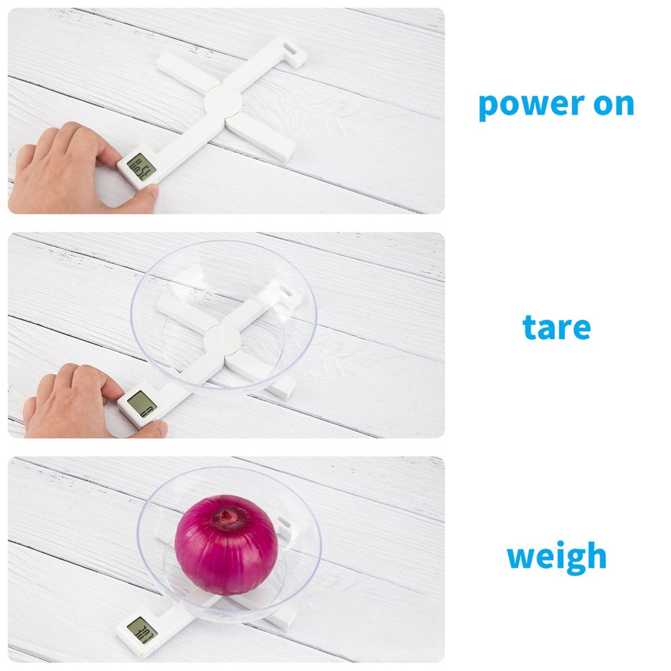 Kitchen Scale Easy to Read Tare Feature Accurate Food Scale Tool Solid