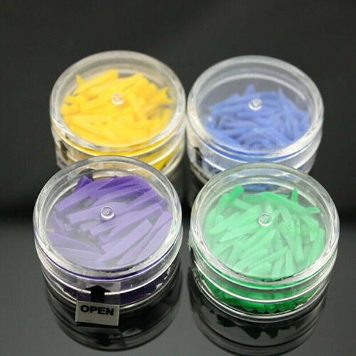100/Box Disposable Dental Plastic Wedges Plastic Concave Design Wedge W/ Hole - Picture 12 of 37