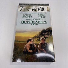 Out Of Africa, 1985 VHS, 2001 Robert Redford Meryl Streep Brand New Sealed