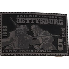 Battle Gettysburg Civil War 1863 Confederate Csa 70s Nos Vintage Belt Buckle