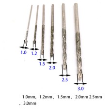 Emery Twist Drill Diamond Jade Bit Φ0.81 1.2 Φ2.5 For Drilling Jewelry Ceramics