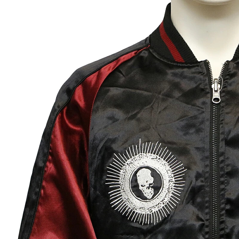 DEATH NOTE L Satin Jacket Embroidery Reversible Sukajan XL