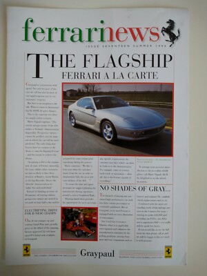 FERRARI NEWS Graypaul 360 Modena 550 456M F355 Grand Prix Issue 17 Summer 1999