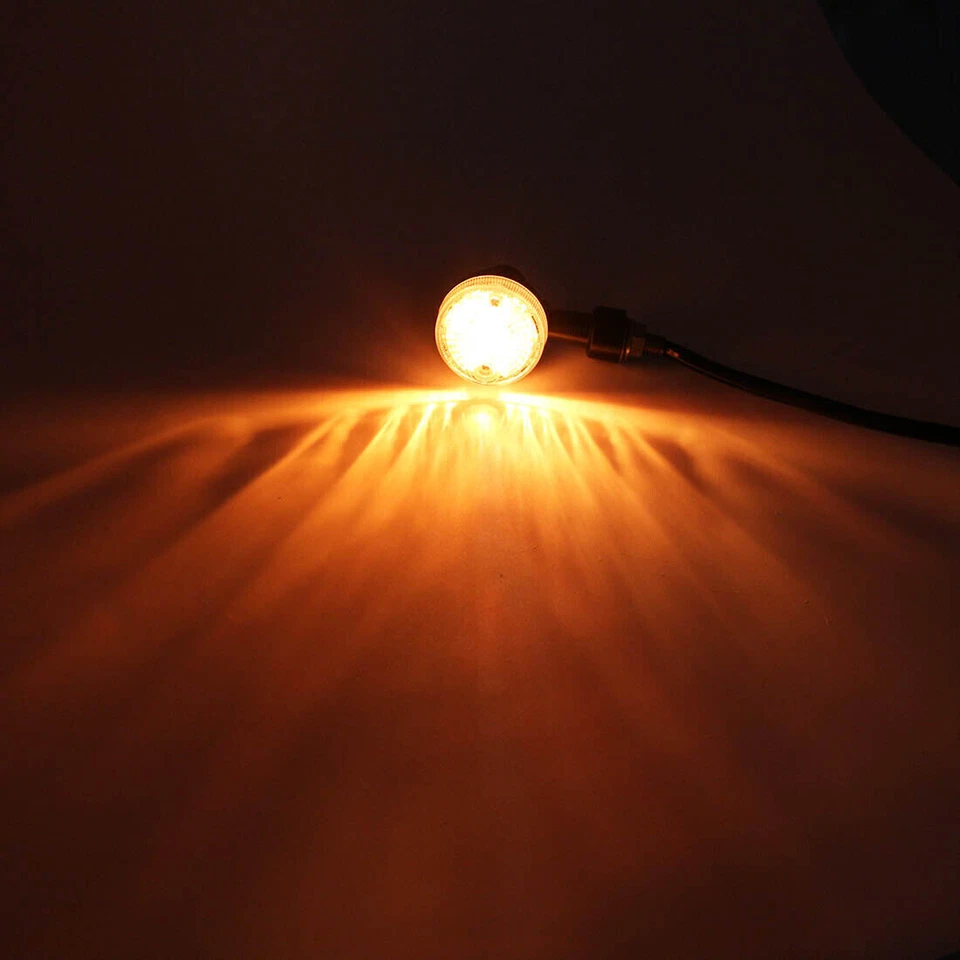 Mini señales de giro de plástico ámbar para motocicleta de 3,7" para Yamaha Virago 250 535 750 XV Foto 4 de 4