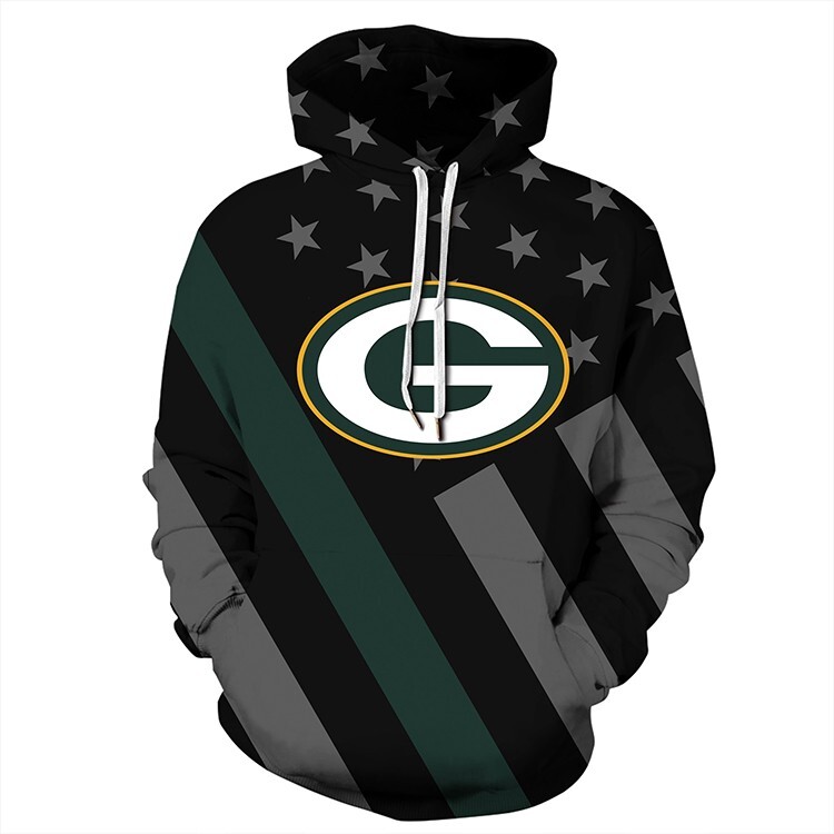 Green Bay Packers Large to 3X-Large Unisex Hoodie (Run Small Men's Size Up)