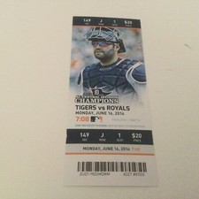 TIGERS~2014 TICKET STUB 6/16/14 VS ROYALS ~MLB DEBUT Blaine Hardy