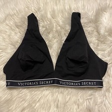 Victorias Secret XL Bralette Black Wireless Pullover Stretch NEW