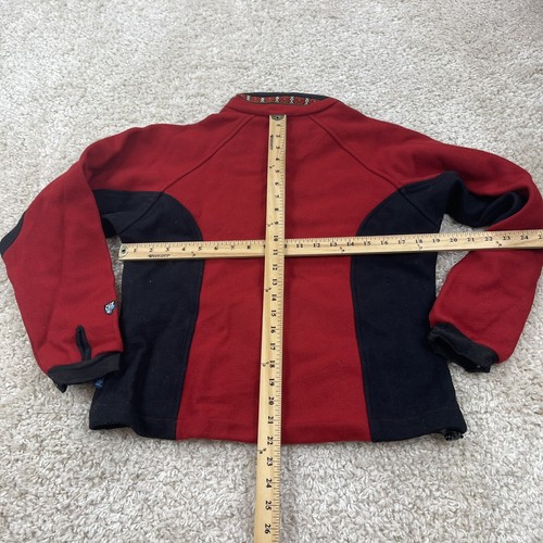 vintage ALF womens small jacket full zip up sweater WOOL blend red high neck - Picture 10 of 10