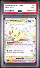 PSA 9 Pikachu ex 57/191 - Pokémon EV8 : Etincelles Déferlantes - FR