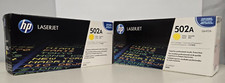 Lot of 2 New Sealed Genuine HP Q6472A 502A Yellow Toner Cartridge LaserJet 3600
