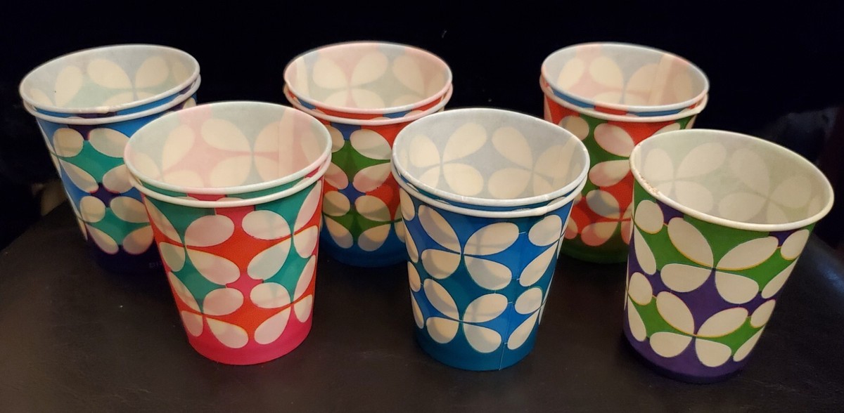 11 Vintage 70's 3oz. DIXIE CUPS #58 NOS Brand New! Butterfly