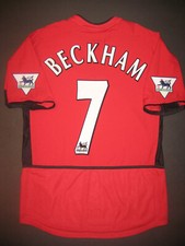 2002-2003 Nike Manchester United David Beckham Short Sleeve Jersey Shirt England