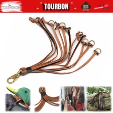 TOURBON Leather Game Carrying Duck Strap Birds Hanger Holder Bird Shooting Sling