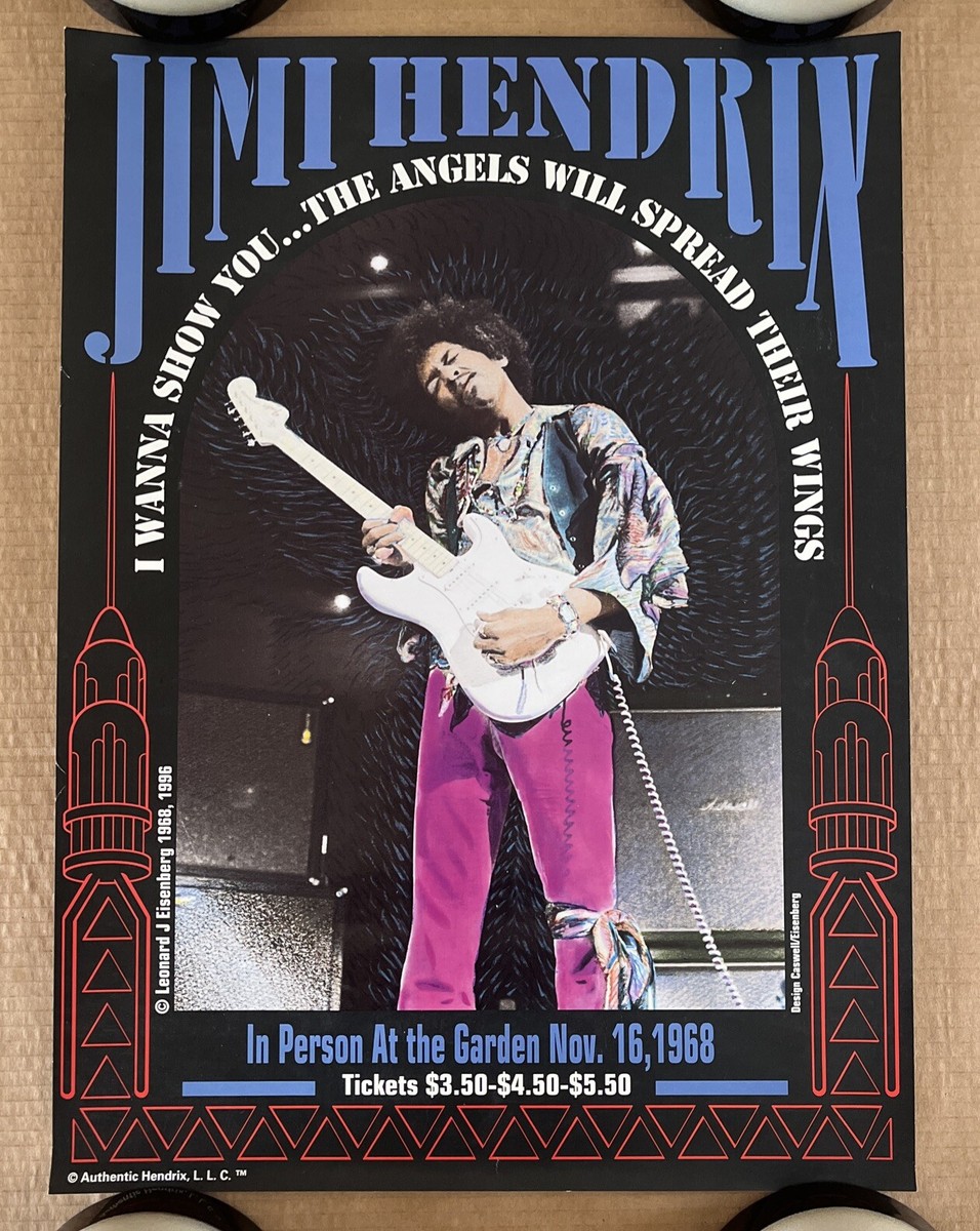 Original Vintage 1996 90s Jimi Hendrix Rock Music Memorabilia