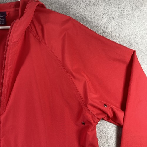 Charles River Apparel Windbreaker Jacket Adult Medium Colorblock Hooded Pullover - Picture 8 of 17