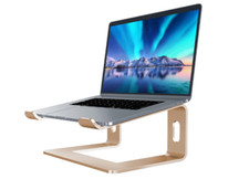 Laptop Stand Aluminum Computer Riser for 10 to 15.6 inch Notebook Champagne Gold