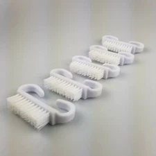 5 PC WHITE NAIL CLEANING BRUSH SET