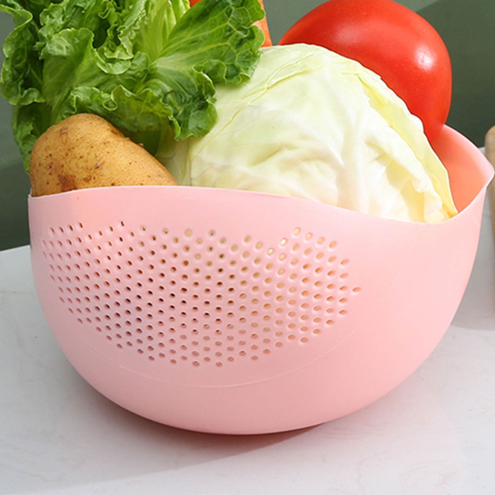 Rice Washer Strainer Colanders Large Capacity Rice Washer Strainer Bowl ...