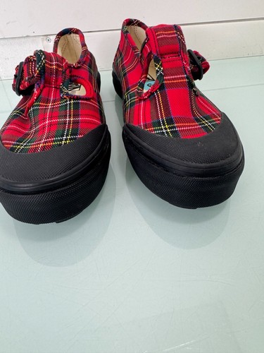 VANS Estilo 93 Rojo Tartán Cuadros Mary Jane Tenis Mujer 7.5 Hombre 6 Sandalias Zapatos - Imagen 4 de 10