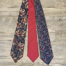 Christian Dior Monsieur Italy 3 Silk Ties Various Prints Made In USA