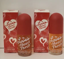 2 pk DANA LOVE'S HEART THROB BODY MIST 1.5 oz ea Very RARE New in Box
