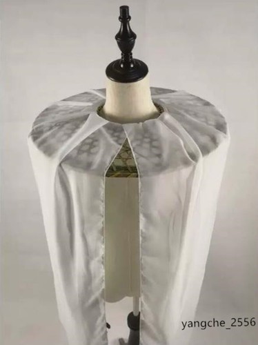 Tian Guan Xie Lian Cos Wig Hat Boots Ruoji Strap White Hanfu Dress Outfit Wig - Picture 3 of 9