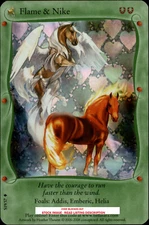 (bs-BABY-S19) S19/37 FLAME & NIKE Bella Sara BABY BELLA SERIES Foil/Shiny Card