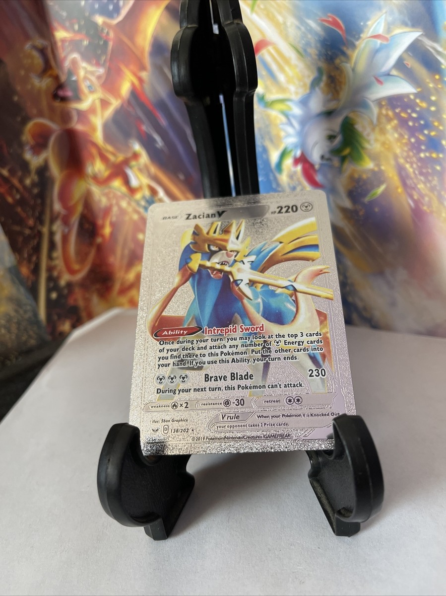 Zacian V Silver Foil 🔥Fan Art🔥card N/M | eBay