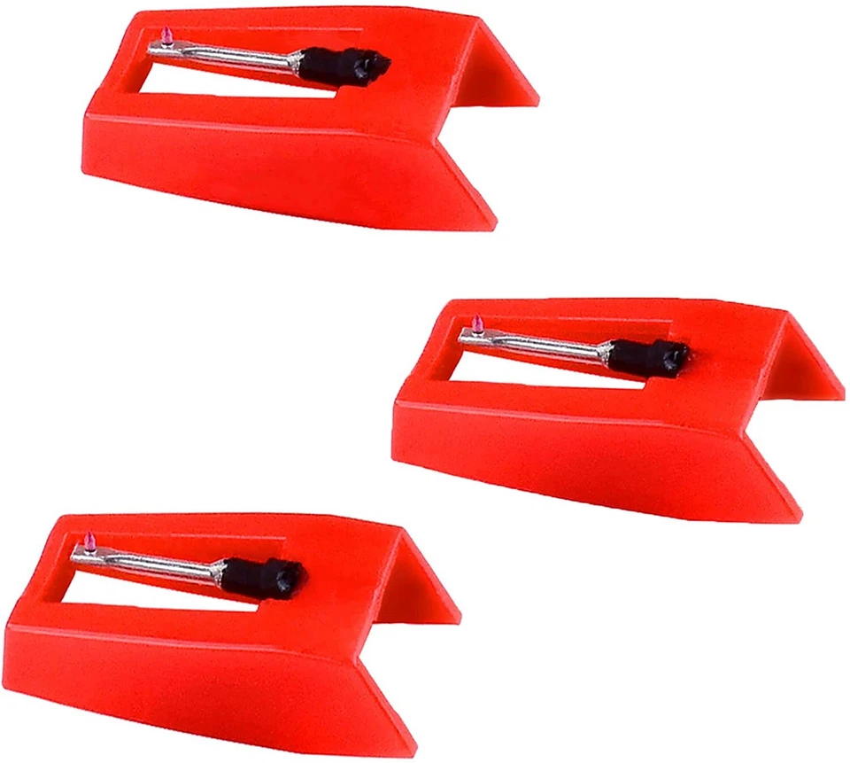 3 agujas de cartucho de repuesto Diamond para tocadiscos para fonografía Crosley EE. UU. Foto 2 de 4