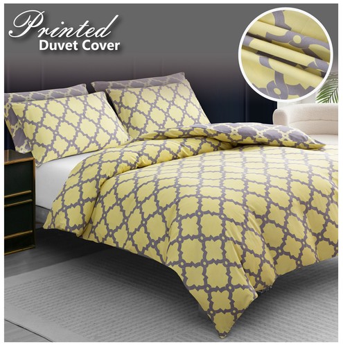 Duvet Cover Set Double Reversible Luxury Quilt Cover Set Bedding Set King Size - Picture 361 of 462