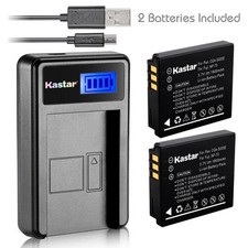 Kastar Battery and LCD Slim USB Charger for Panasonic CGA-S005 DMW-BCC12 DMC-FS2