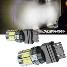 2pcs 3157 3156 LED Tail Brake Backup Reverse Signal Light Bulbs White CHUSYYRAY